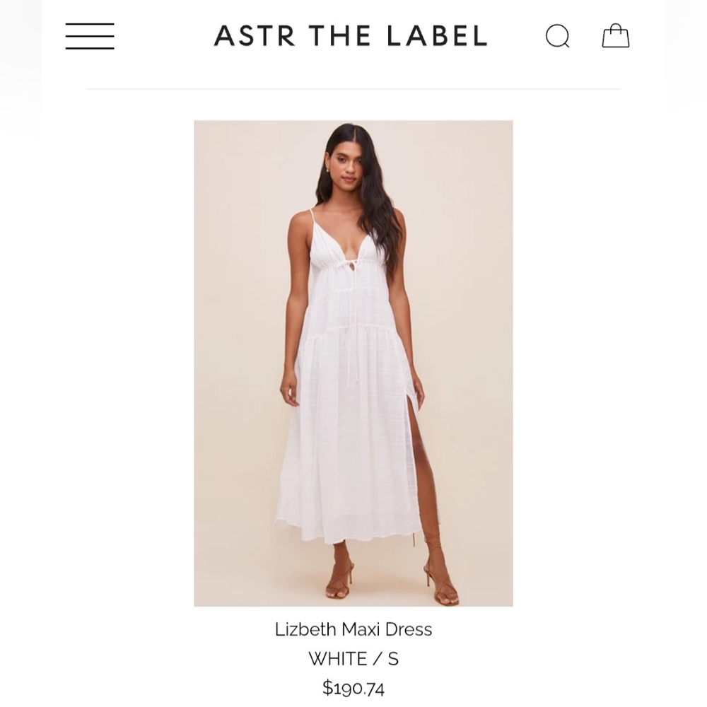 Astr White Lizbeth Maxi Dress